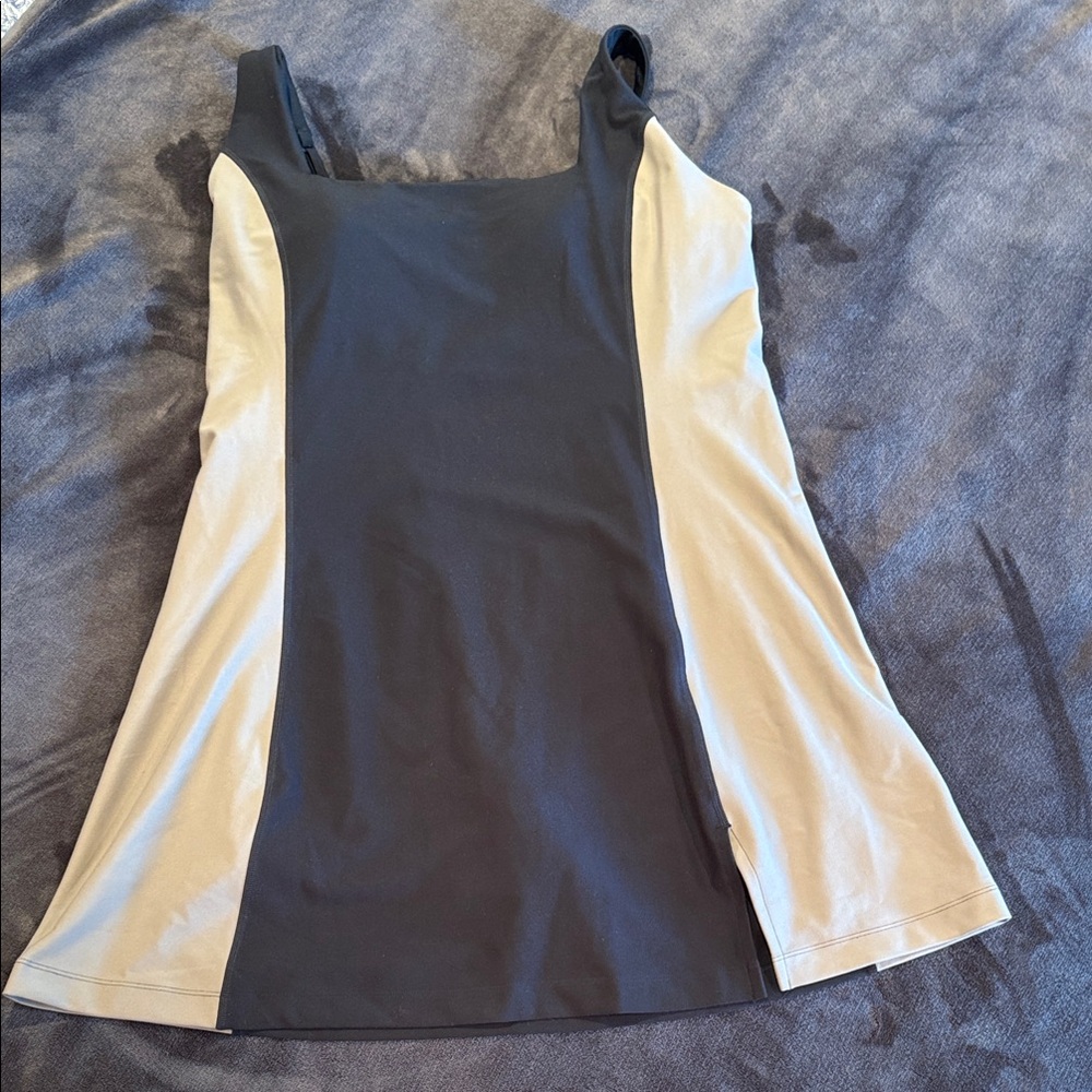 Abercrombie & Fitch Black and Cream Sports Romper